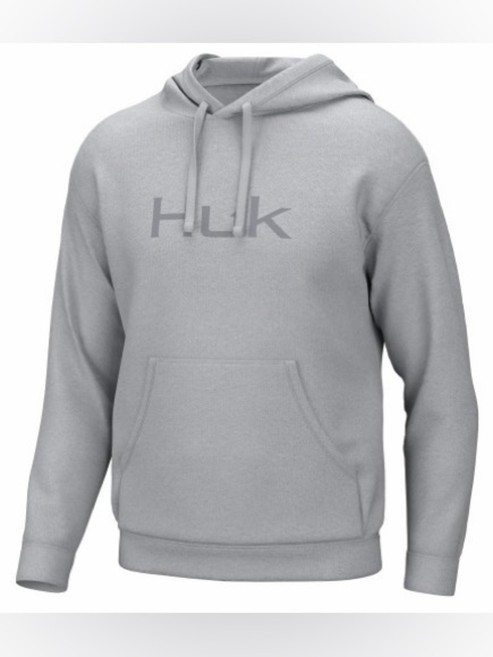 Huk Men's Huk'd Up Logo Performance Fishing Hoodie in gray